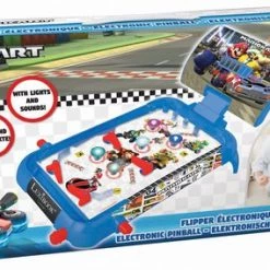 LEXIBOOK Mario Kart Lexibook Nintendo Mario Kart Tafel Elektronische Flipperkast, Actie- En Reflexspel Voor Kinderen En Gezinnen, LCD-scherm, Licht- En Geluidseffecten, Blauw/Rood, JG610NI